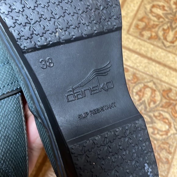 DANSKO WOMEN 38/ US 7 Volley Black Canvas Leather Clog Slip-On Shoe - Picture 8 of 8